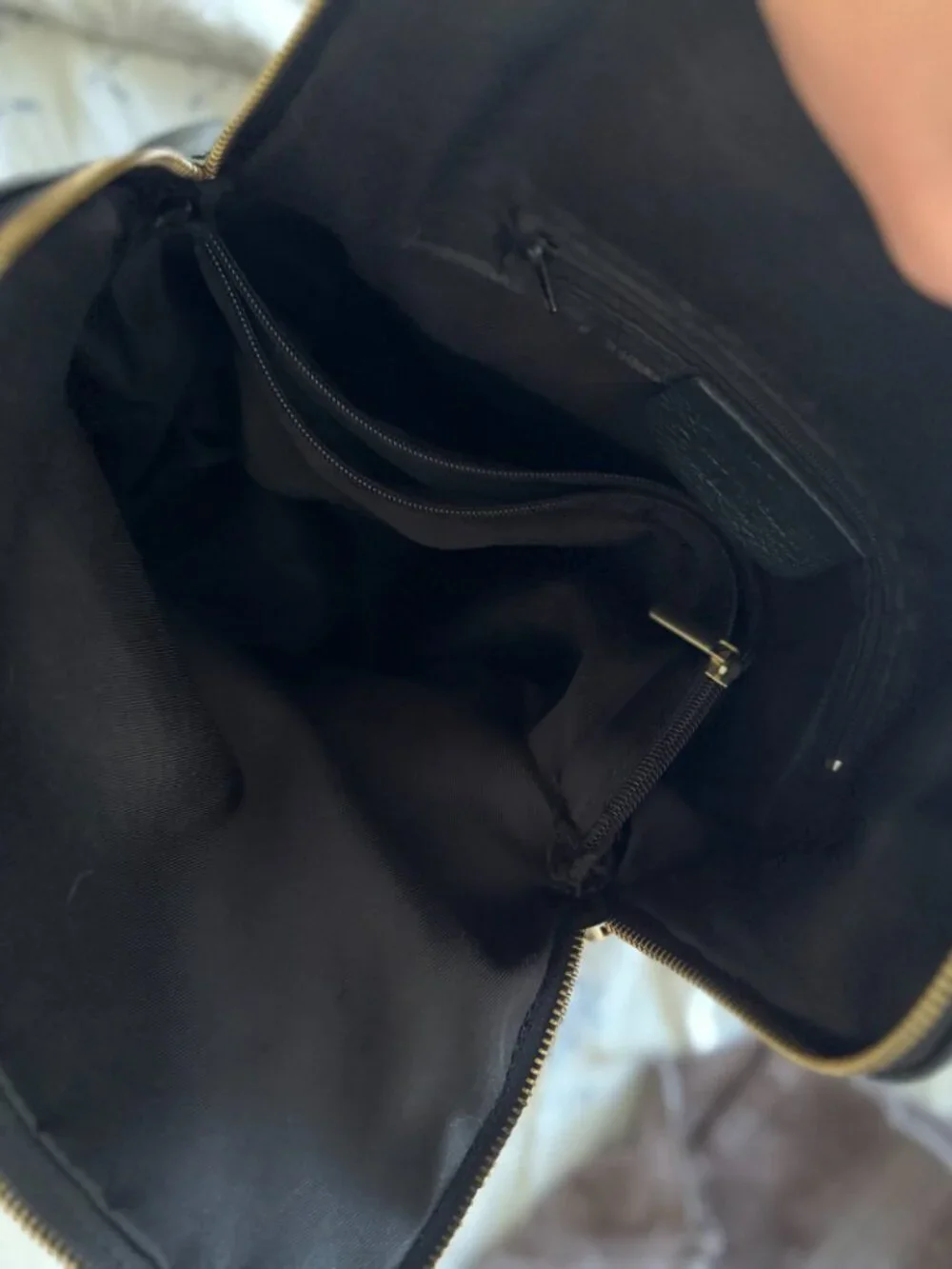 Black Genuine Italian Leather 2 in 1 Backpack & Shoulder Bag